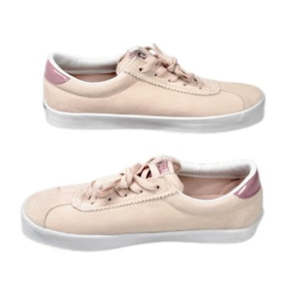 VANS UNISEX Sport Low Suede Pink Sneakers Women’s Sz 9.5 Blush Casual Skate NEW - Picture 5 of 8